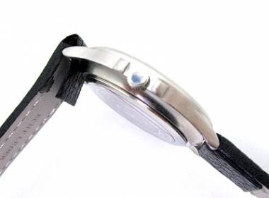 Watch band 18mm for fixed bars XL dark brown alligator grain (width of buckle 16 mm) - Bild vergr��ern 