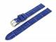 Watch band 14mm leather cobalt blue alligator grain (width of buckle 12 mm)