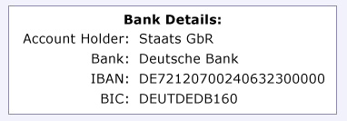 Bank Details