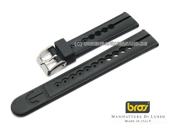 watch strap Bs-KB0671 black mit Bandnahtimitat Bs-KB0671 watch strap from Bros