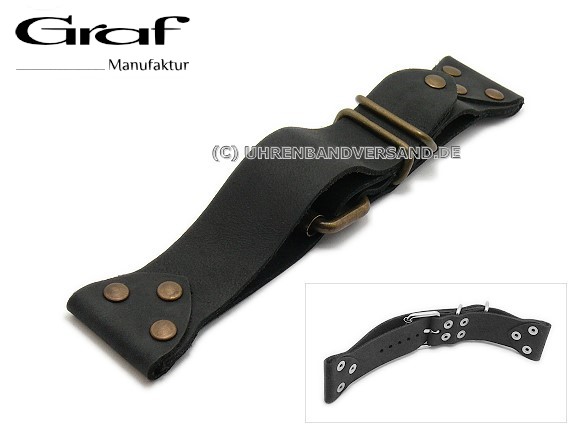 Graf Alfa watch strap back brass rivets