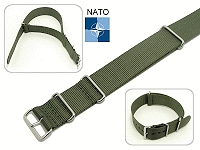 military watch bands - leather/synthetic