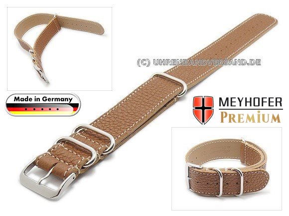 MyFcS-LC300 Watch strap 20mm light brown Nato-Special