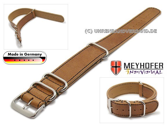 MyFcS-LC302 Watch strap 20mm brown Nato-Special