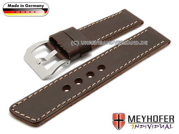 MyFcS-LC352 Watch Strap 22mm dark brown Arlington