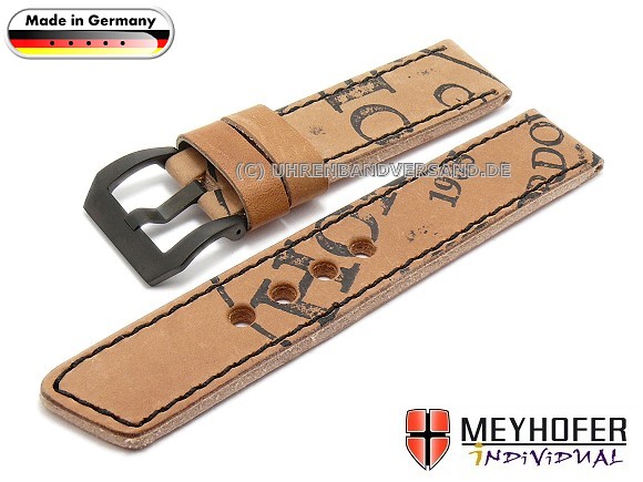 MyFcS-LC351 Watch Strap 22mm light brown Shell Cordovan