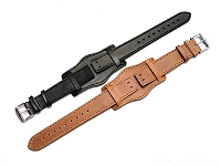 watch bands with leather pads