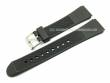 Watch band 18mm black synthetic with structure (width of buckle 18 mm)