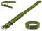 Watch strap 22mm olive green textile...