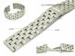 Watch band stainless steel 18mm solid  partly polished with butterfly clasp