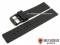 Watch strap Merseburg 24mm black silicone...