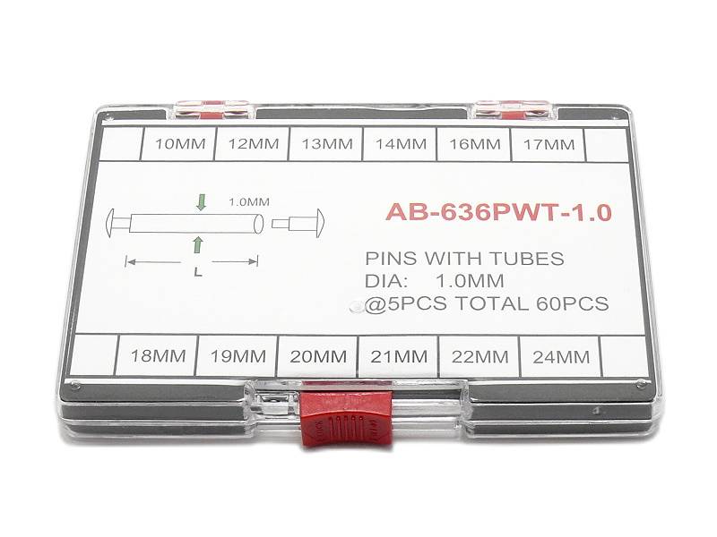 60 pcs assortment tubes and rivets stainless steel 10-24mm silver for ...