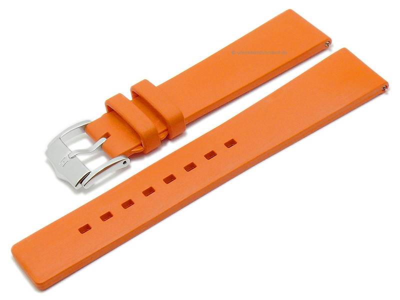 Watch strap (4053-88) Pure 20mm orange premium caoutchouc easy