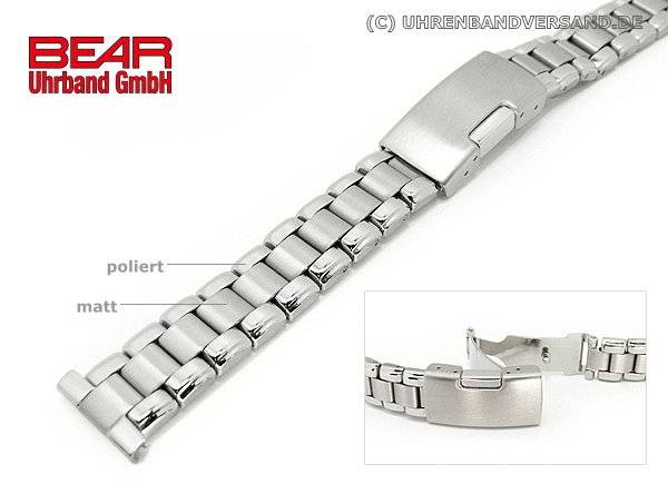 Stylish Stainless Steel 16 mm Watch Bracelet 43L135_K0023453