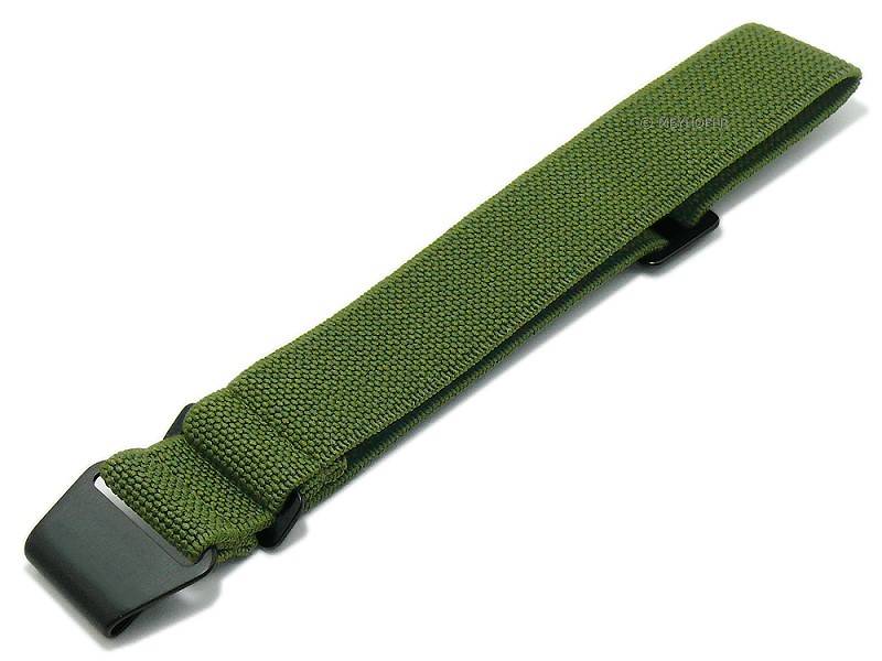 Shuraba Demontere Sobriquette Watch strap Rossford 22mm green nylon/textile flexible military style by  MEYHOFER