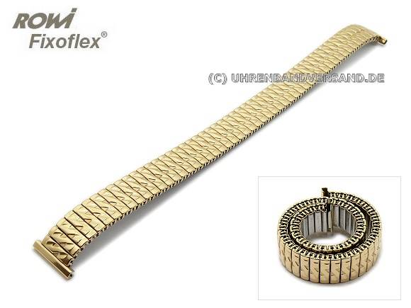 Bracelet De Montre ROWI Fixoflex S – Plaqué Or, 20mm, état NOS (Réf. 38 2703)