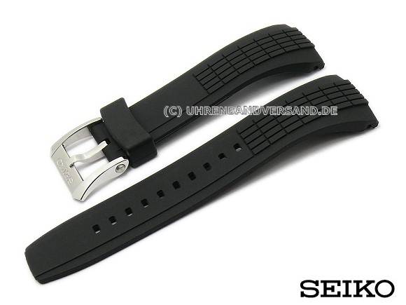 Replacement watch strap SEIKO SPC007 26mm black rubber