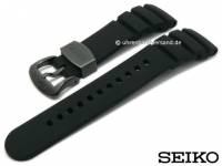 Replacement watch strap SEIKO 22mm black rubber diver style for SSC551P1  etc.