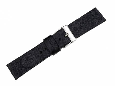 Watch strap 20mm black goat leather grained without stitching by PEBRO Premium (width of buckle 18 mm) - Bild vergr��ern 