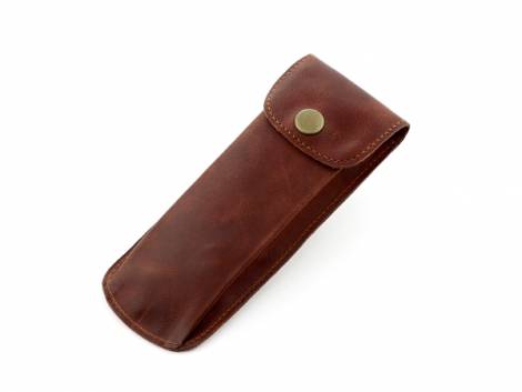 Watch case -Constantin- red brown (mahagoni) genuine leather vintage look for 1 watch by RIOS - Bild vergrern 