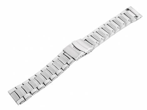 Watch strap 24mm stainless steel folded partly polished with security clasp - Bild vergr��ern 