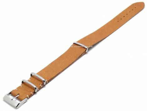 Watch strap -NATO Antilope- 22mm light brown vintage look one piece strap ATELIER FERRER CHANNEL - Bild vergr��ern 