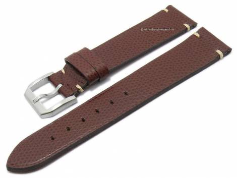 Watch strap -New Old Style Buffalo- 20mm dark brown genuine buffalo ATELIER FERRER CHANNEL (width of buckle 18 mm) - Bild vergrern 