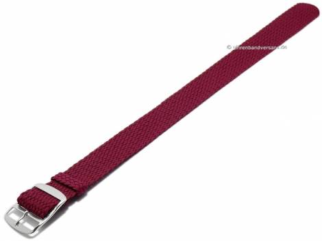Basic watch strap 16mm purple perlon/textile one piece strap - Bild vergrern 