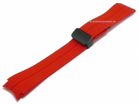 Watch strap 20mm red silicone EASY-CLICK spring bars for SAMSUNG Galaxy Watch (width of clasp 20 mm) - Bild vergrern 