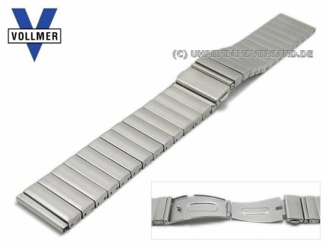 Watch strap -Karlsruhe- 22mm stainless steel SES with clasp by VOLLMER - Bild vergrern 