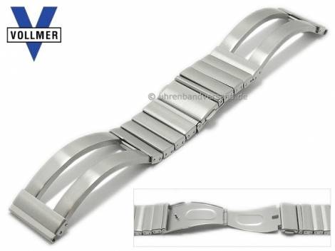 Watch strap -Kehl- 22mm stainless steel SES half bangle satin finish by VOLLMER - Bild vergrern 