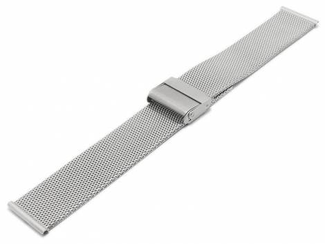 Watch strap -Metzingen- 21mm stainless steel mesh light structure satined with slide clasp by VOLLMER - Bild vergr��ern 