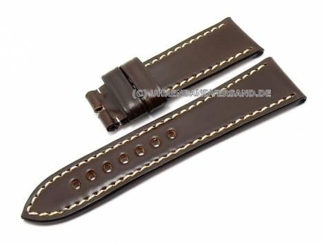 Watch strap 26mm dark brown shell cordovan leather for Panerai by BOB (width of buckle 22 mm) - Bild vergr��ern 