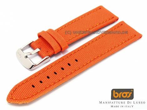 Watch strap Bros -Canvas- 24mm orange textile (width of buckle 22 mm) - Bild vergr��ern 