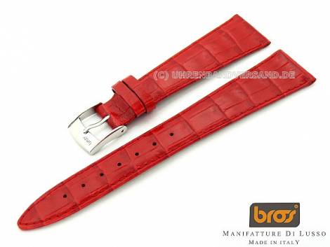 Watch strap Bros -Stampa Alligatore- 16mm red alligator grain (width of buckle 14 mm) - Bild vergr��ern 