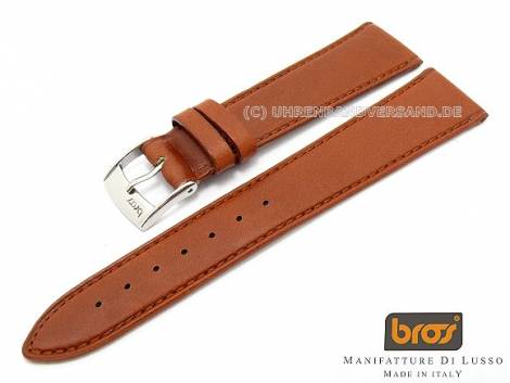 Watch strap Bros -Volanato- 20mm light brown buffalo leather finely grained (width of buckle 16 mm) - Bild vergr��ern 
