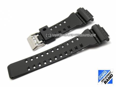 Replacement watch strap CASIO black resin (10400709) glossy special lug ends for G-8900A-1, GA-110B - Bild vergr��ern 