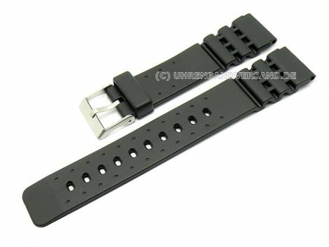 Watch band 18mm black synthetic smooth (width of buckle 19 mm) - Bild vergr��ern 