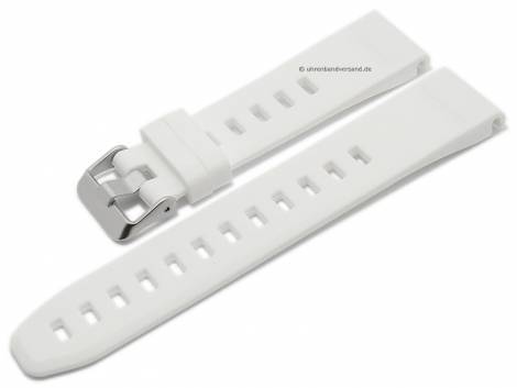 Watch strap 22mm white silicone suitable for GARMIN Fenix 5, Forerunner 935, Quatix 5, Approach 60 - Bild vergrern 