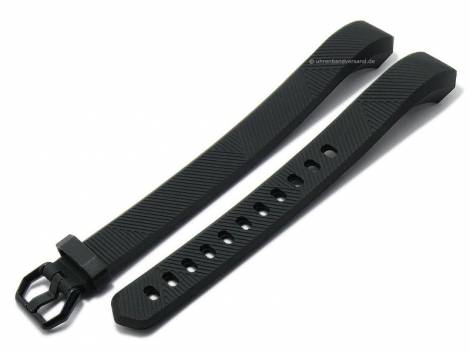 Watch strap black silicone with structure suitable for FITBIT Alta - Bild vergrern 