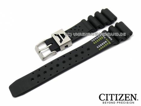Replacement watch strap CITIZEN 19mm black caoutchouc for AL0020-07E (4-H19608) - Bild vergr��ern 