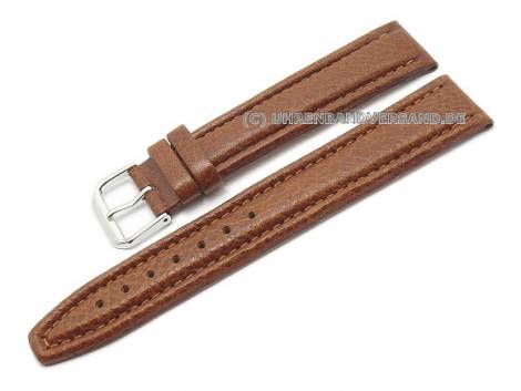 Watch strap XL 22mm brown calf�s leather stitched by Condor (width of buckle 18 mm) - Bild vergr��ern 