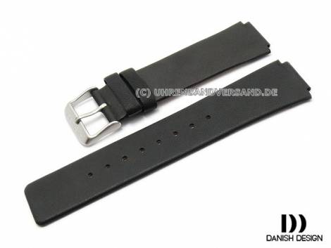 Replacement watch strap DANISH DESIGN black leather special lug ends for IQ12Q884, IQ12Q885 etc. - Bild vergr��ern 