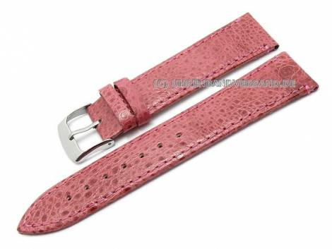 Watch strap 16mm pink genuine frog leather grained (width of buckle 14 mm) - Bild vergr��ern 