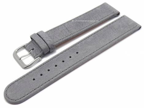 Watch strap -Natural- 18mm grey leather vegetable tanned with titanium buckle by DI-MODELL (width of buckle 18 mm) - Bild vergr��ern 