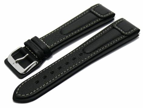 Watch strap 24mm black by Di-Modell -Chronissimo waterproof- (width of buckle 20 mm) - Bild vergr��ern 