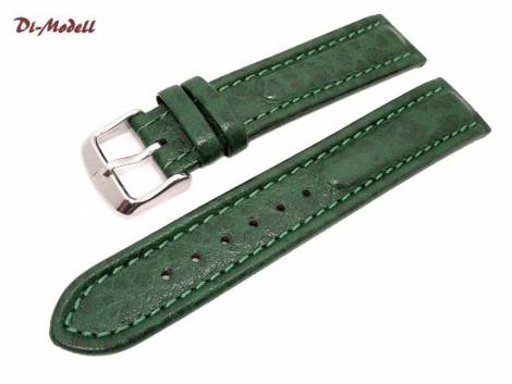 Watch band 22mm dark green by Di-Modell -Polo Sherpa- waterproof padded green stitching (width of buckle 18 mm) - Bild vergr��ern 