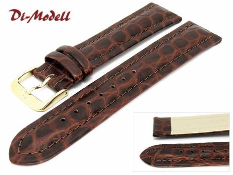 Watch band 18mm dark brown Di-Modell -Luxor- (width of buckle 16 mm) - Bild vergr��ern 