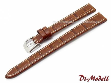 Watch band 14mm light brown Di-Modell -Bali KN- alligator grain (width of buckle 12 mm) - Bild vergr��ern 