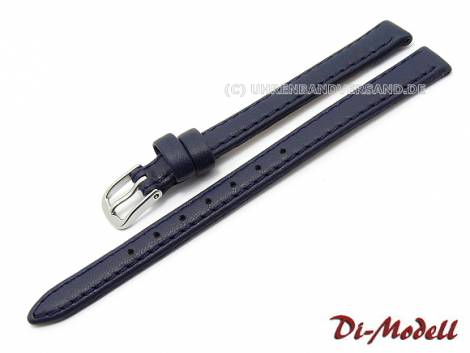 Watch strap 13mm dark blue Di-Modell -Softina- calfs leather (width of buckle 12 mm) - Bild vergr��ern 